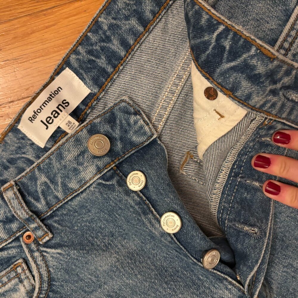 Reformation Cynthia High Rise Straight Jeans